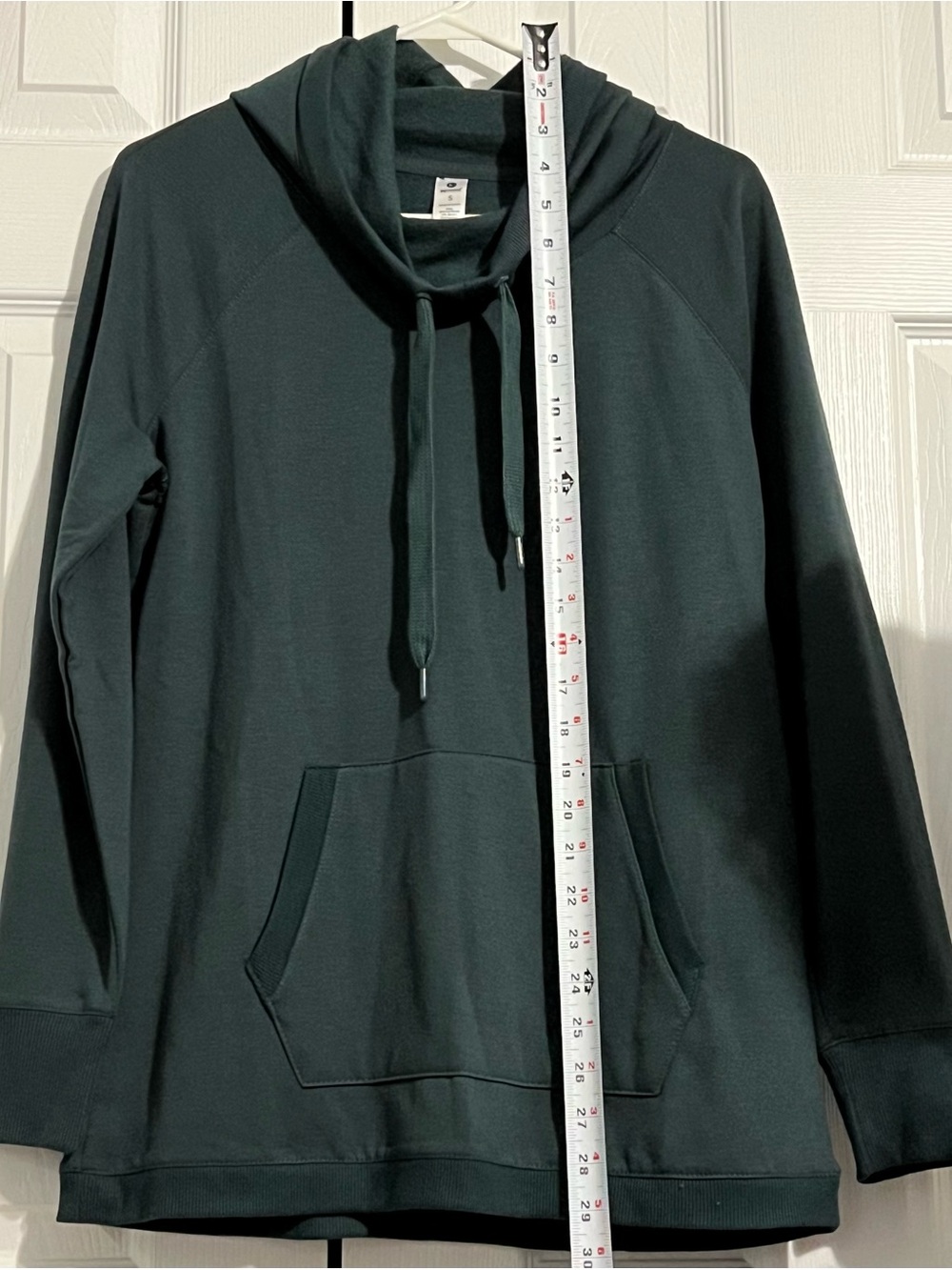 #715 women’s Hooded Pullover Sweatshirt - Dark Green - Picture 5 of 6